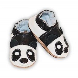 chaussons bébé enfant en cuir souple Panda Eko Tuptusie