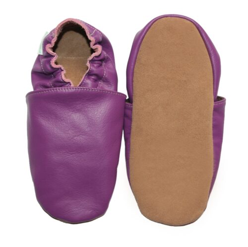 Uni Violet - Chausson en Cuir Souple – Image 2