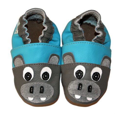 Chaussons bébé enfant en cuir souple potame