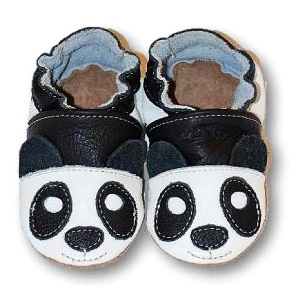 Panda - Chausson en Cuir Souple