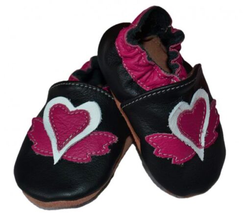 Gros coeur - Chausson en Cuir Souple – Image 2