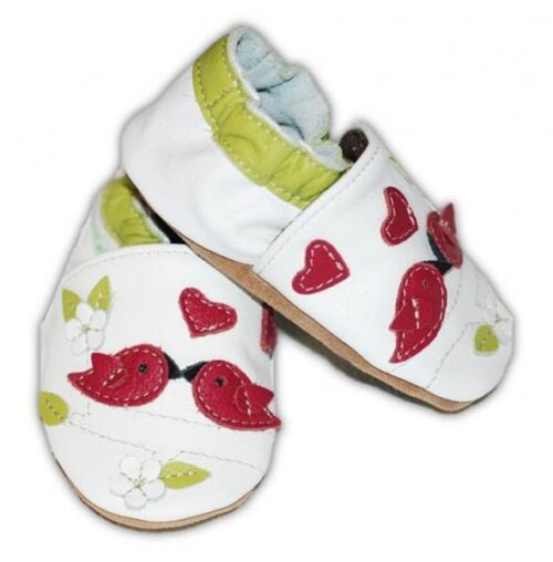 Lovely birds - Chausson en Cuir Souple – Image 3