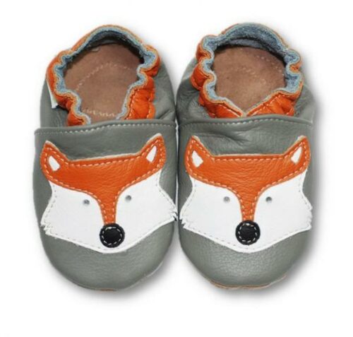 Chaussons En Cuir Souple Bebe Enfant renard