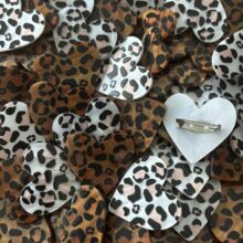 Broche coeur Léopard